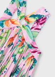Vestido plisado estampado