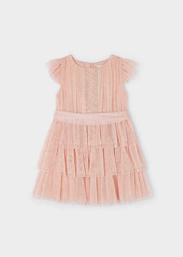 Vestido tul plisado