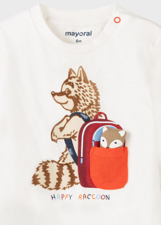Camiseta m/l play mapache