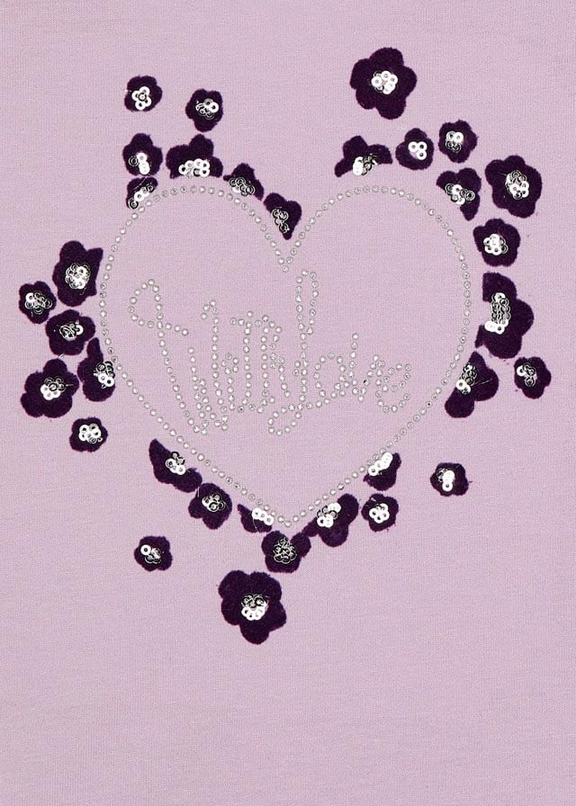 Camiseta m/l corazon flock