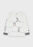 Camiseta m/l bordado skater culture