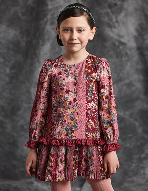 Patch print dress