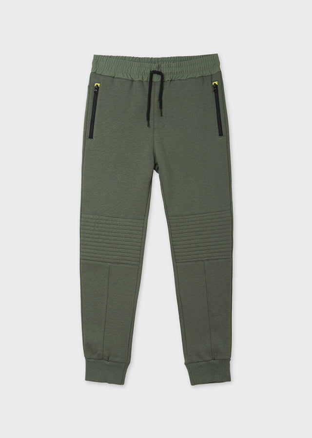 Pantalon felpa contraste plan
