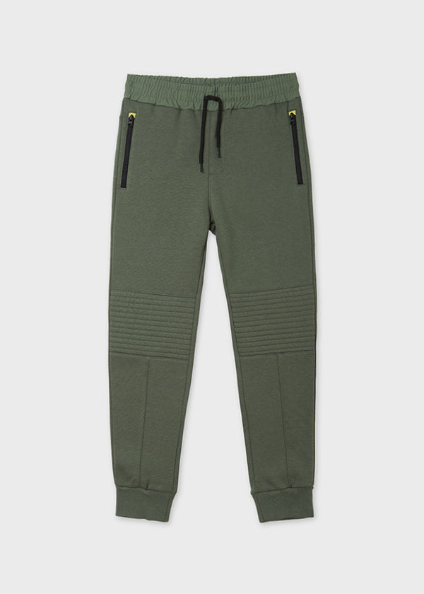 Pantalon felpa contraste plan