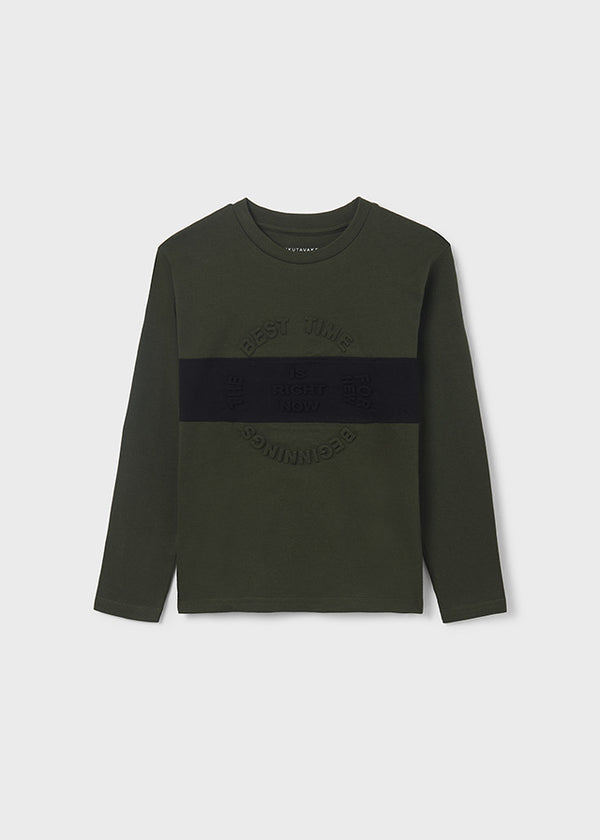 Camiseta m/l embossed