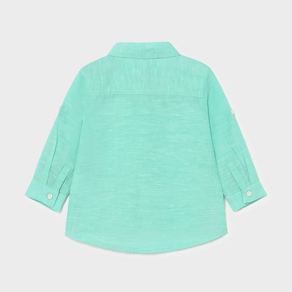 Camisa m/l lino basica