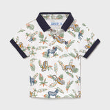 Polo m/c estampado grande