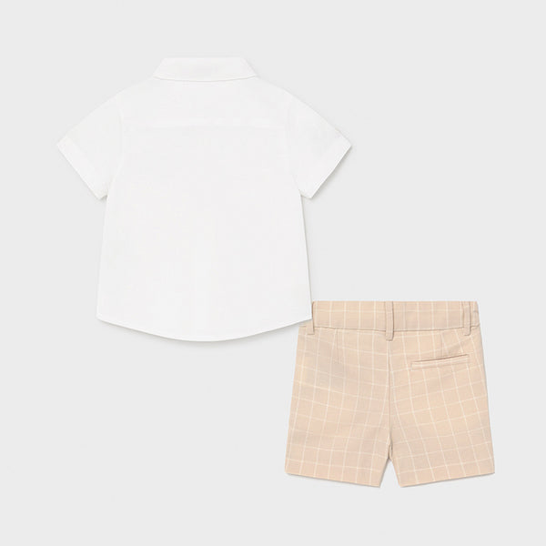Conjunto bermuda lino vestir