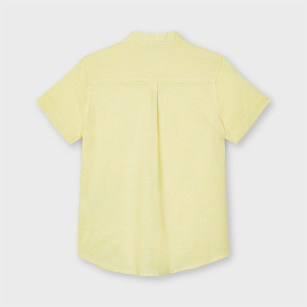 Camisa m/c lino c/mao