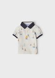 Polo m/c estampado grande