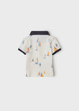 Polo m/c estampado grande