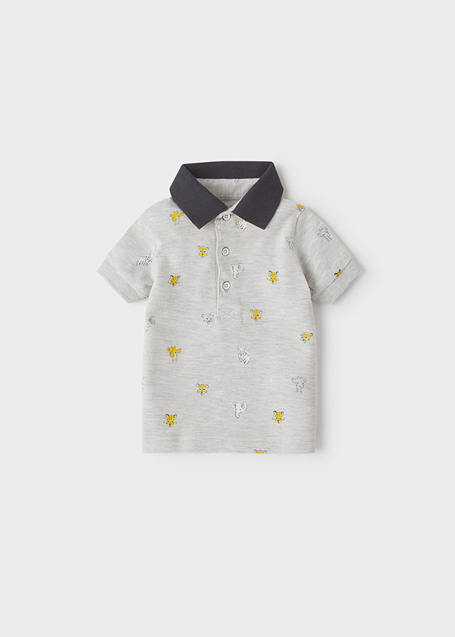 Polo m/c microestampado