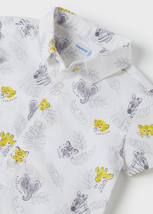 Camisa m/c estampado grande