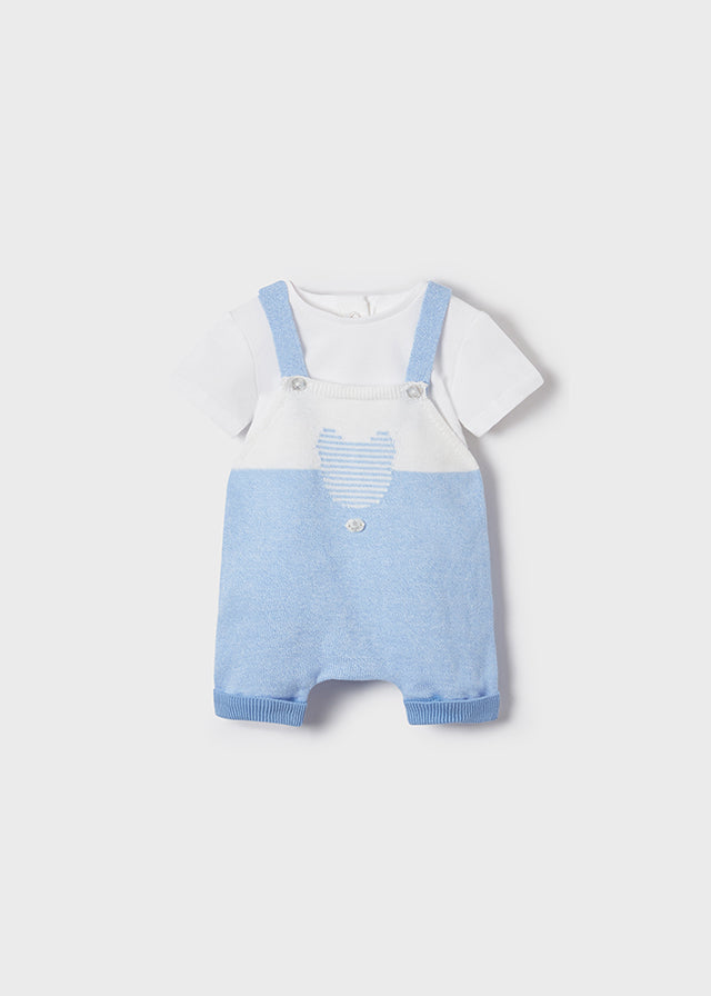 Conjunto new born peto tricot