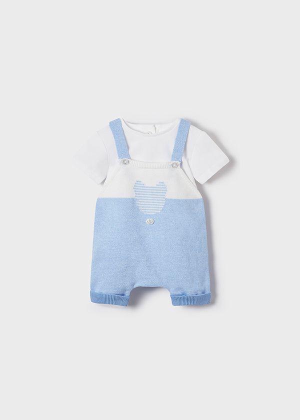 Conjunto new born peto tricot