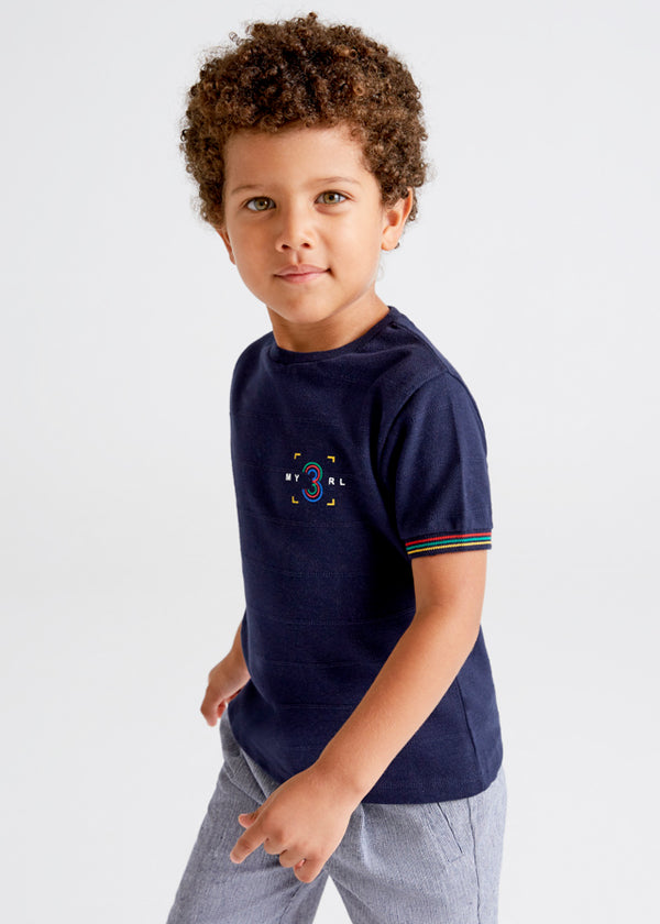 Camiseta m/c granito relieve