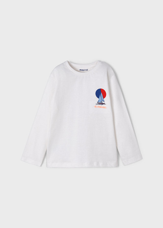 Camiseta m/l bordados isla