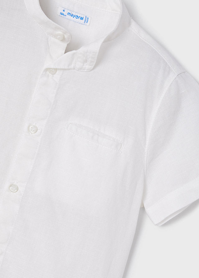 Camisa m/c cuello mao