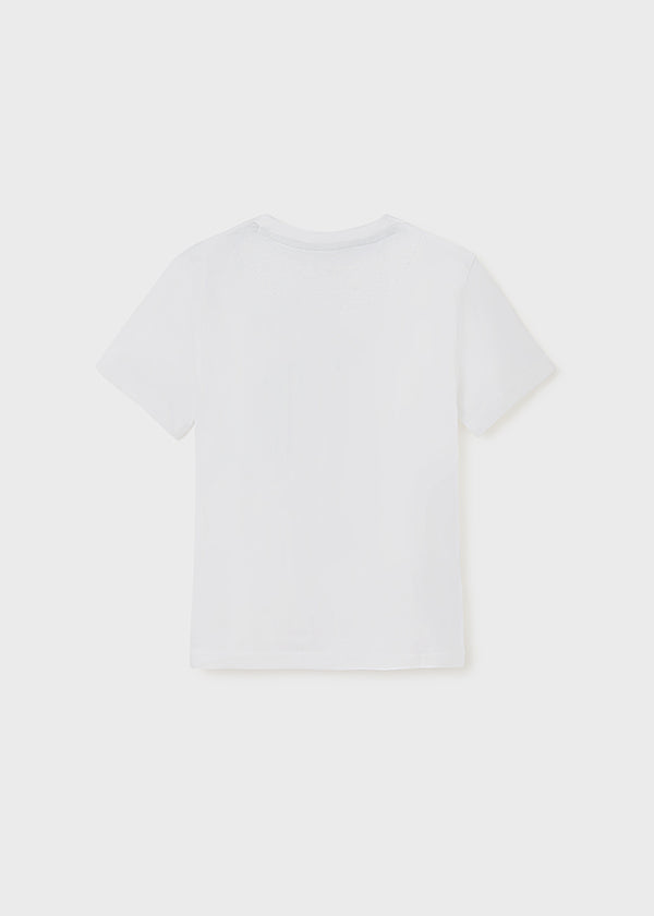 Camiseta m/c combinada lino
