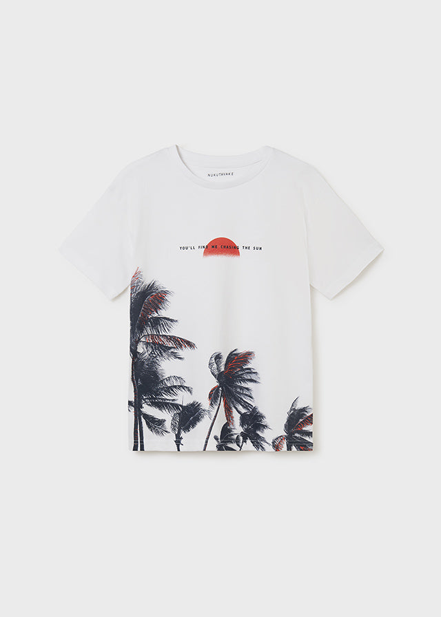 Camiseta m/c print palmeras
