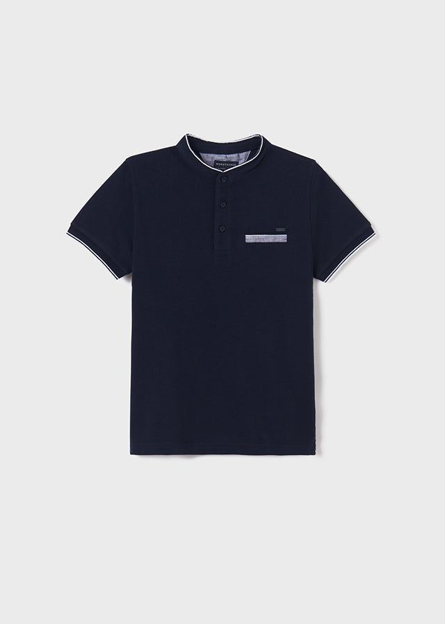 Polo m/c cuello contraste