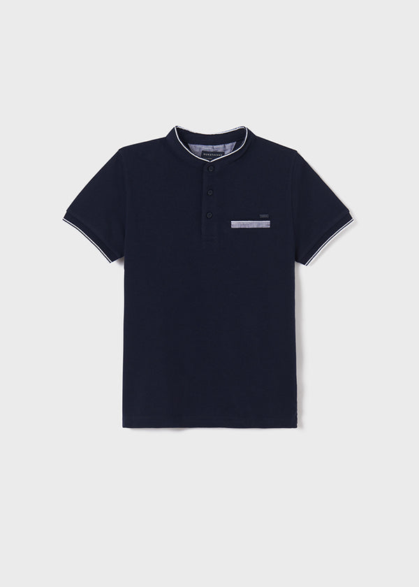 Polo m/c cuello contraste