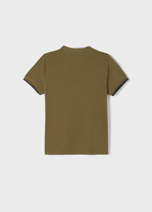 Polo m/c cuello contraste