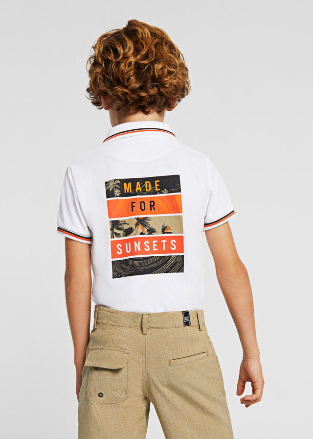 Polo m/c print espalda