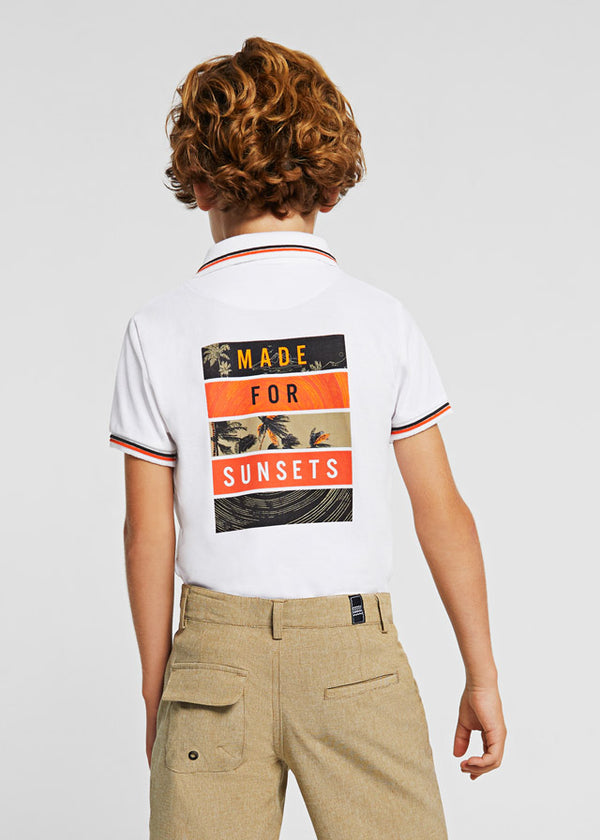 Polo m/c print espalda
