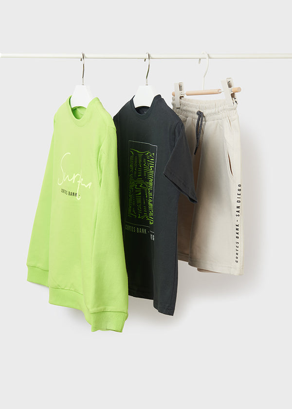 Conj. punto pullover camiseta