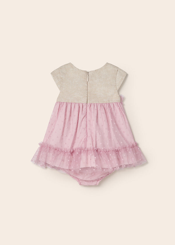 Vestido combinado tul