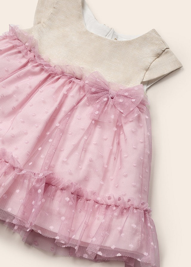 Vestido combinado tul