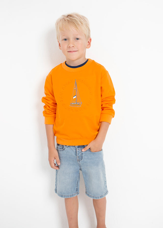 Pullover serigrafia embossed