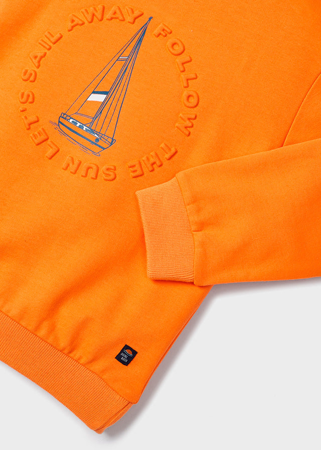 Pullover serigrafia embossed