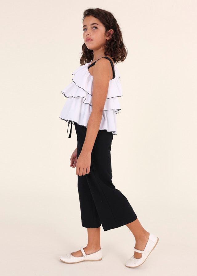 Pantalon cropped punto roma