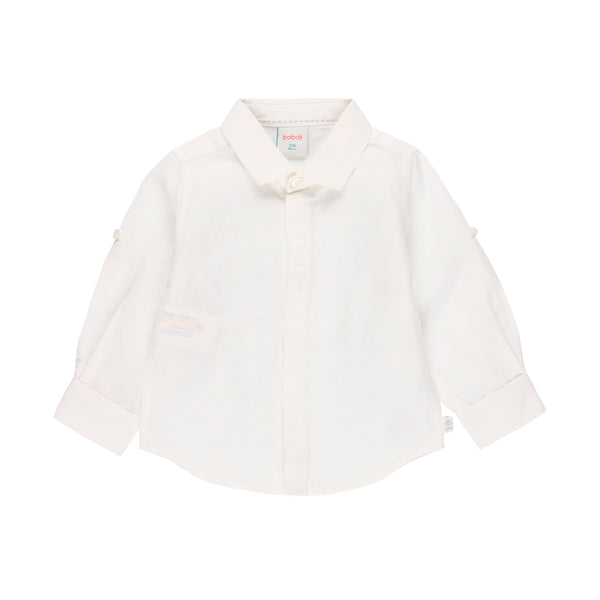 Conjunto pantalon lino y camisa lino m/l de bebe niño