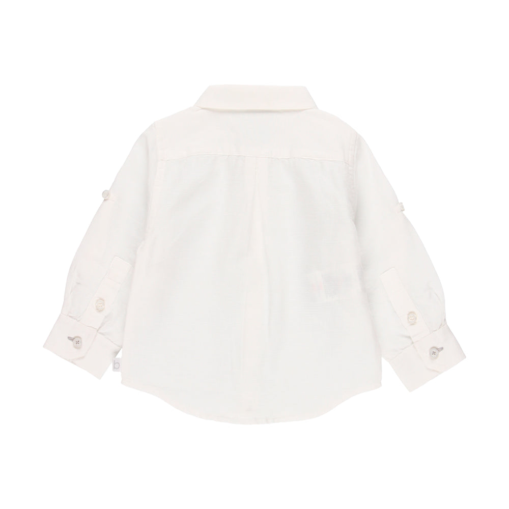 Conjunto pantalon lino y camisa lino m/l de bebe niño