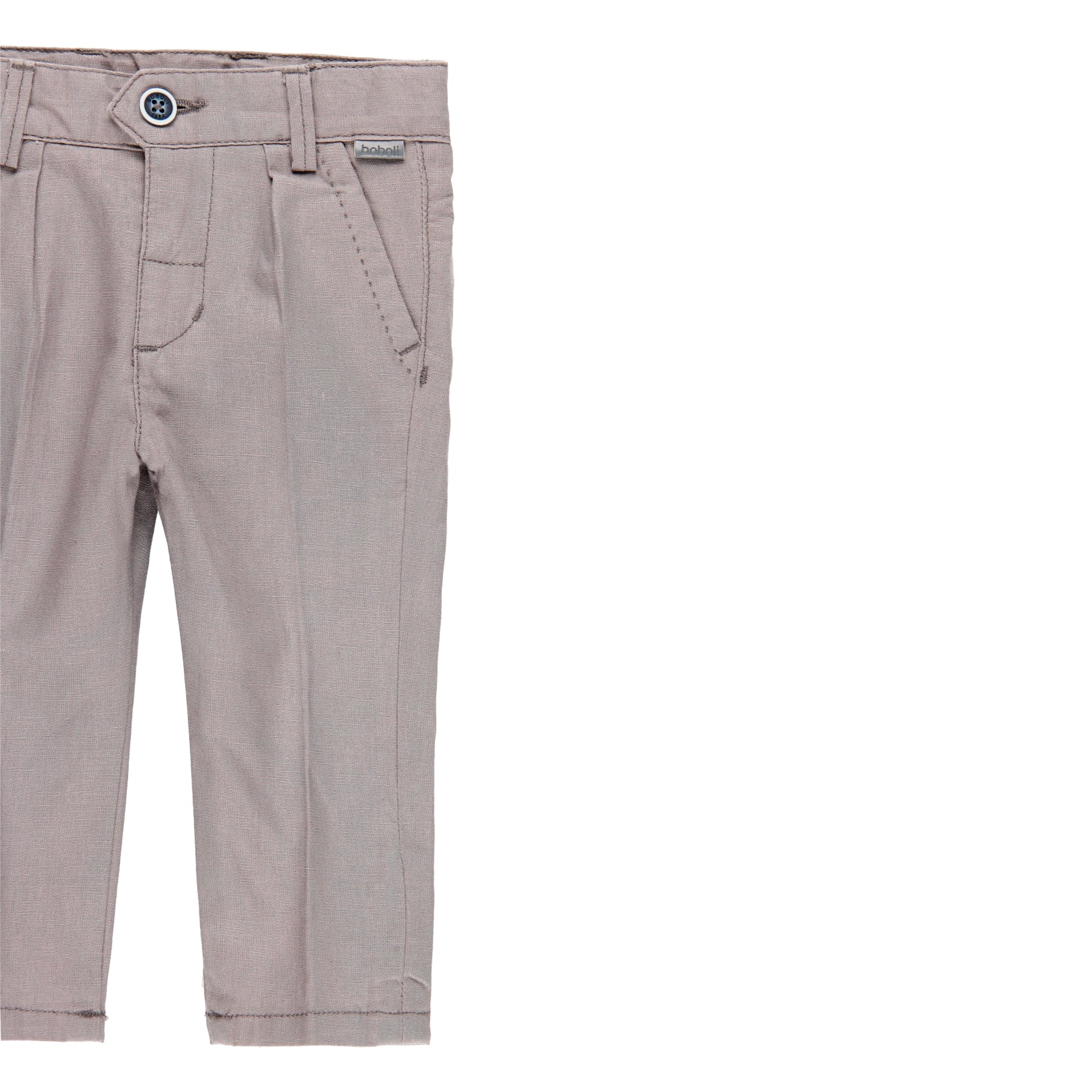 Conjunto pantalon lino y camisa lino m/l de bebe niño