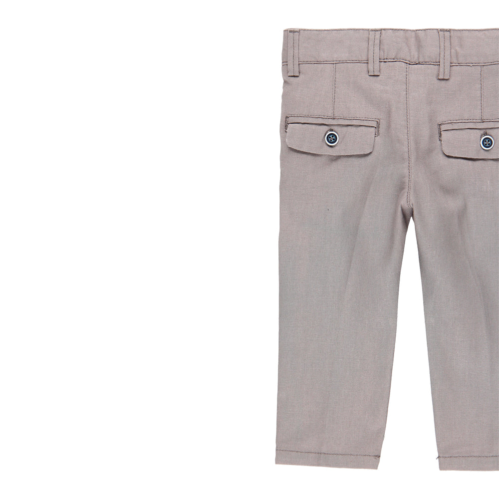 Conjunto pantalon lino y camisa lino m/l de bebe niño