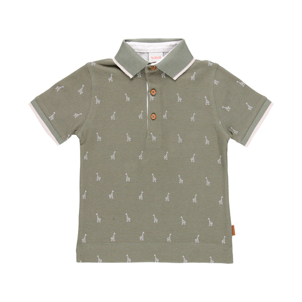 Conjunto polo piqué estampado y bermuda lino
