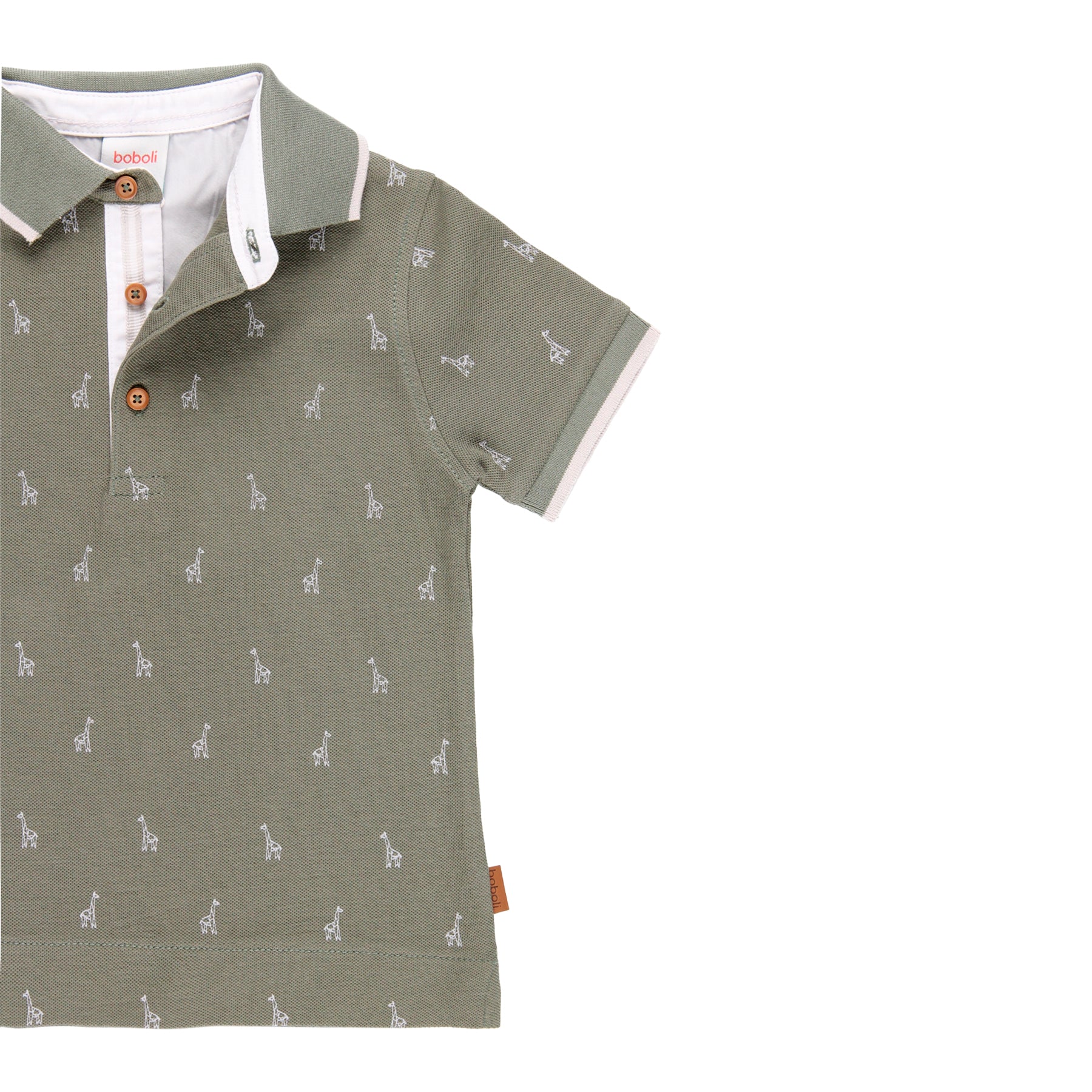 Conjunto polo piqué estampado y bermuda lino