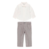 Conjunto pantalon lino y camisa lino m/l de bebe niño