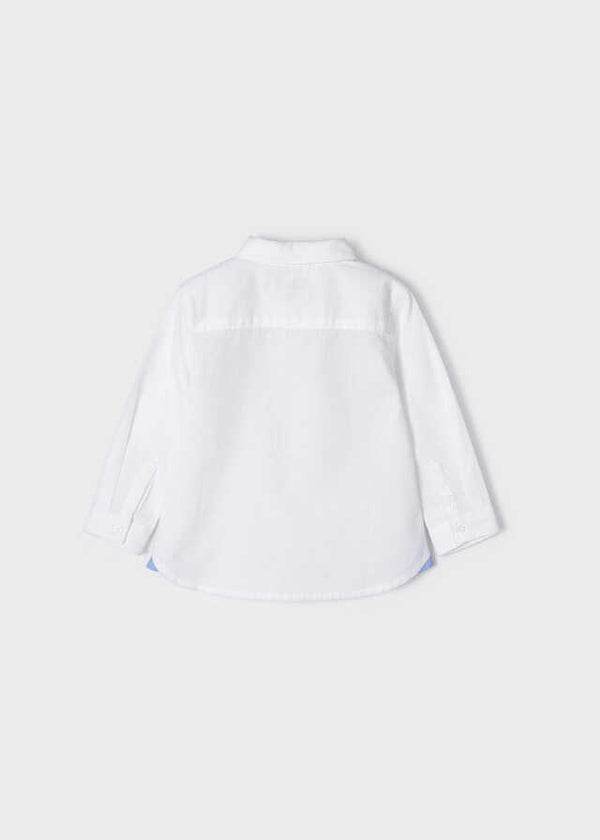 Camisa m/l vestir pajarita