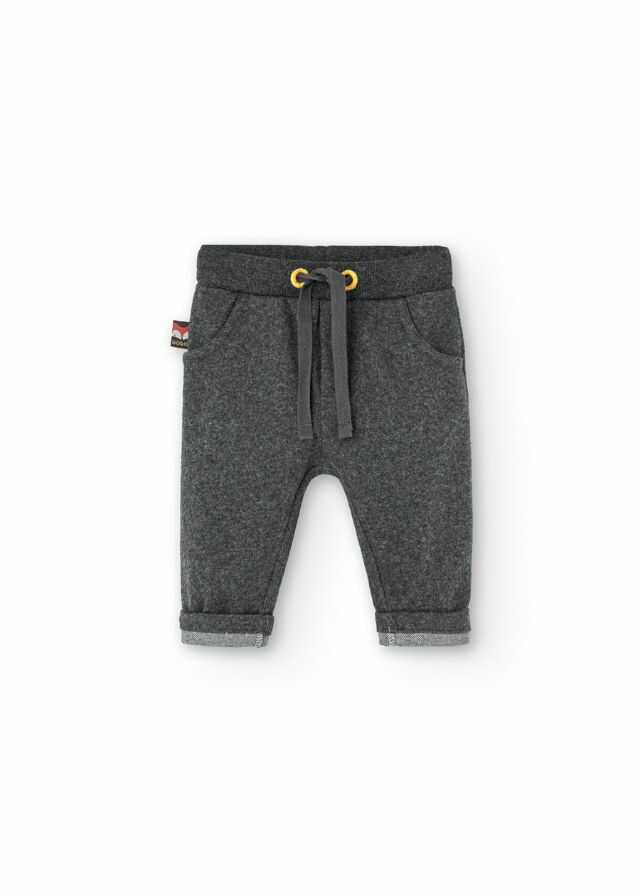Set of printed fleece sweatshirt and knitted flannel pants