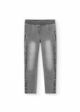 Pantalon denim punto elastico de niña