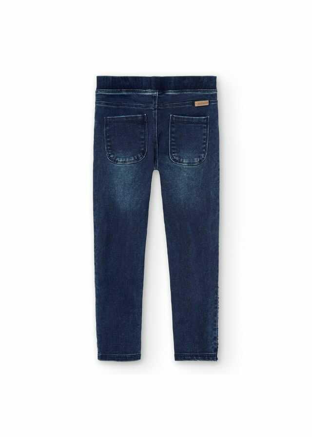 Pantalon denim punto elastico de niña