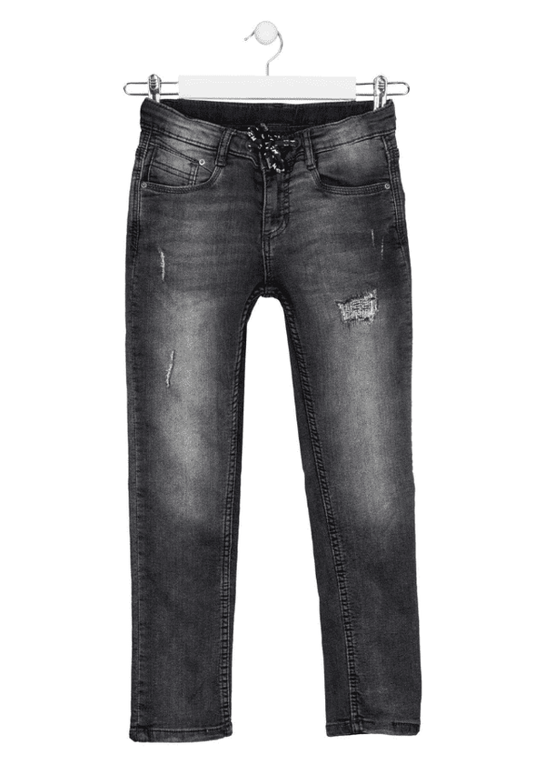 Pantalon felpa efecto denim