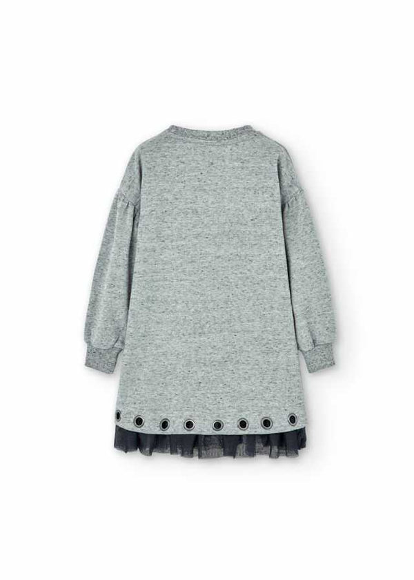 Vestido felpa con tul con leotardo basico