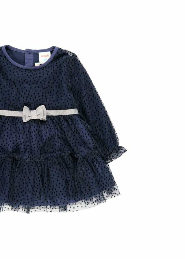 Vestido tul topitos con leotardo canale lurex